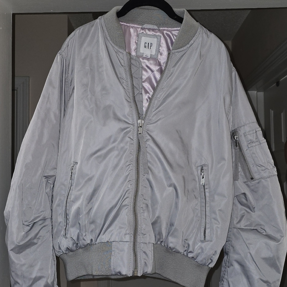 Gap Grey Bomber Jacket L